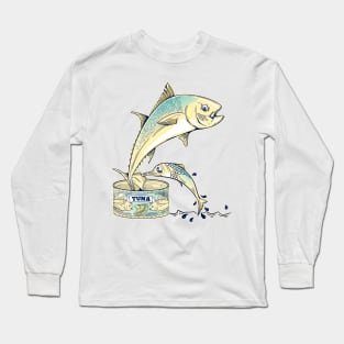 Funny can of tuna fish Long Sleeve T-Shirt